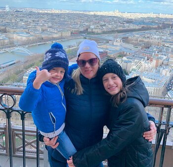 La familia Foigel disfrutando los