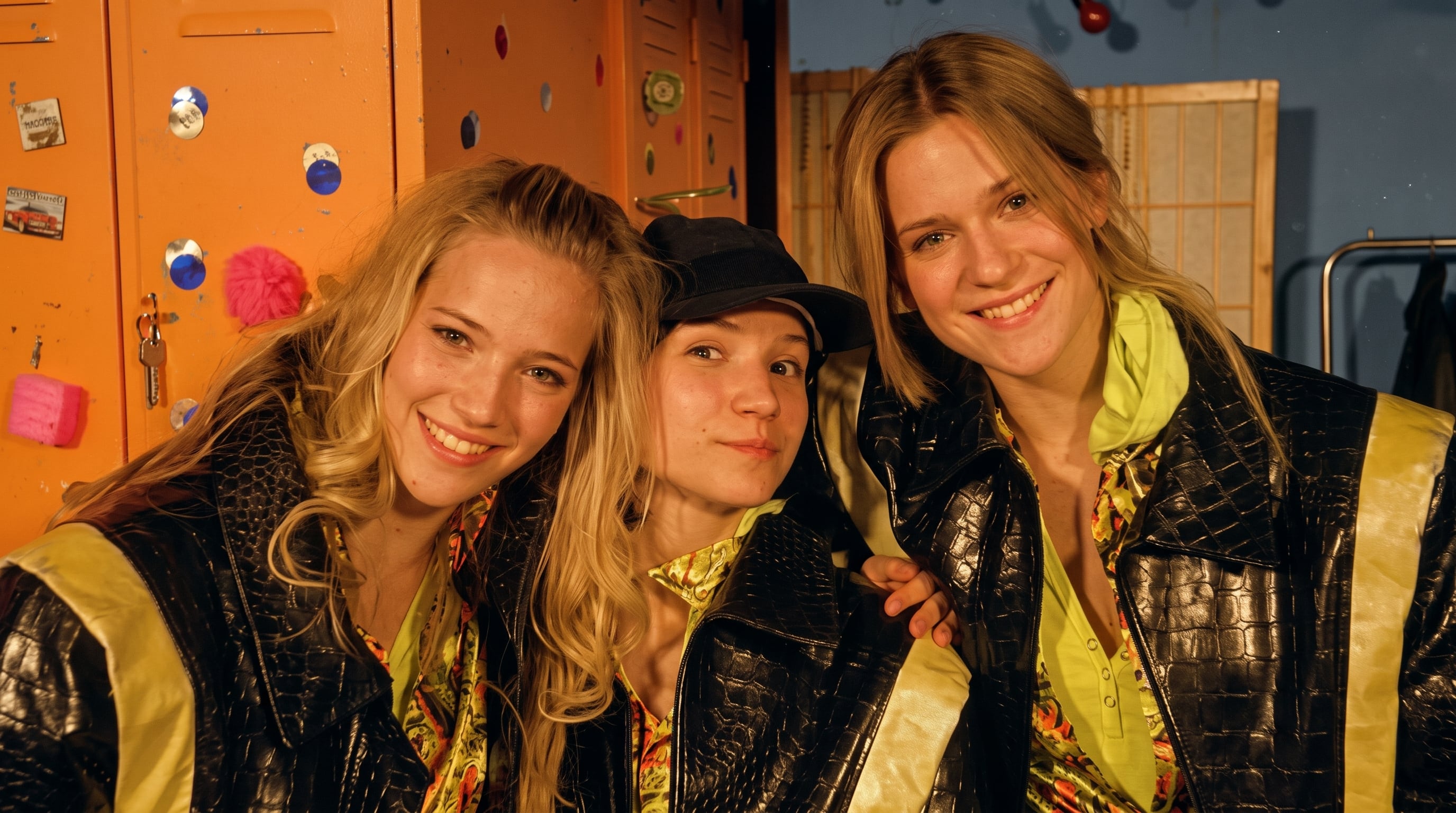 Jenny Williams con Luisana Lopilato y Camila Bordonaba en un alto en la grabación de