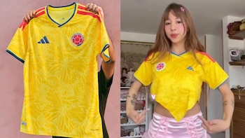 Camiseta de la selección Colombia, otra vez en el centro del debate: creadora de contenido hizo su versión rococó del atuendo oficial