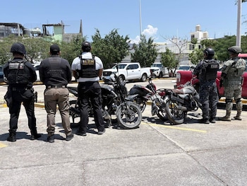 Las motos incautadas
(SSP Chiapas)