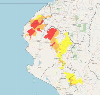 Senamhi advierte lluvias en las próximas 24 horas.