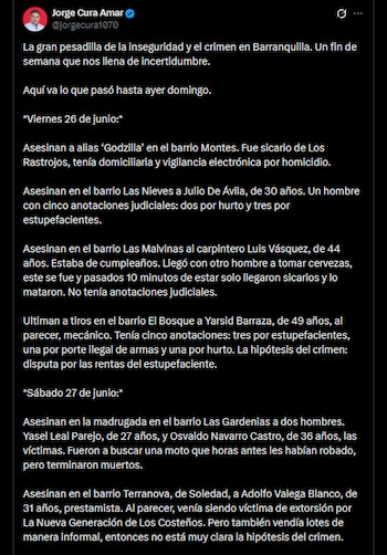 Periodista - crédito @jorgecura1070/X