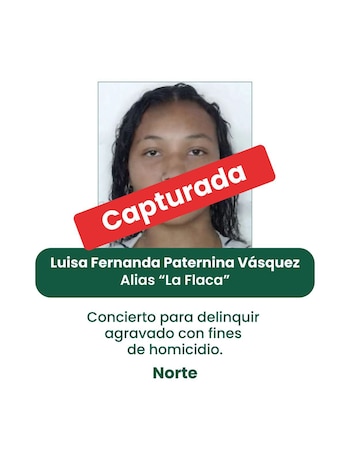 Capturaron en Santa Rosa de Osos a alias La Flaca, incluida entre los más buscados de Antioquia - crédito @AndresJRendonC/X