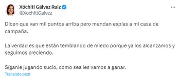 Xóchitl Gálvez aseguró que enviaron