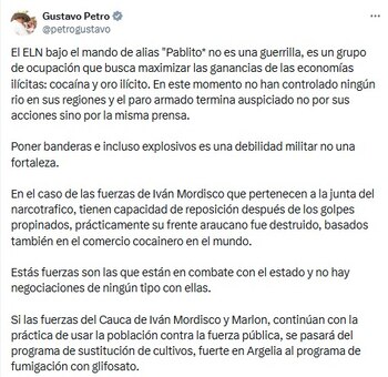 El presidente Gustavo Petro advirtió