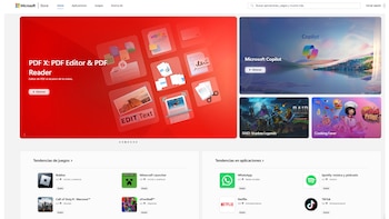 Vista de Microsoft Store desde