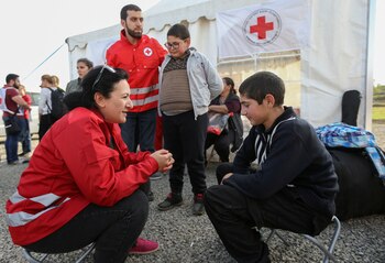 Trabajadores de la Cruz Roja