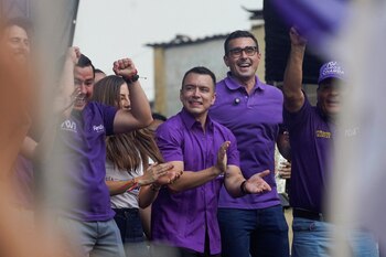 El presidente y candidato, Daniel