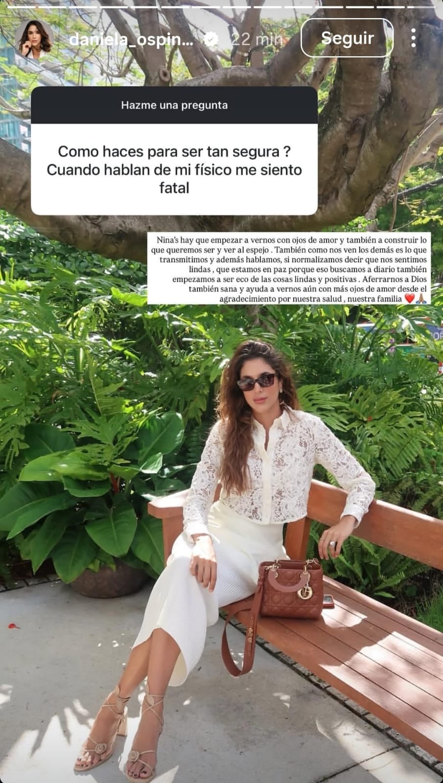 El mensaje de amor propio de Daniela Ospina conquistó a sus seguidores - crédito Daniela Ospina / Instagram