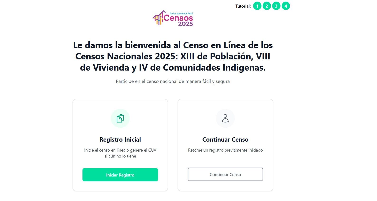 Quienes no brindaron su información de manera presencial pueden completar el censo a través de la opción virtual habilitada