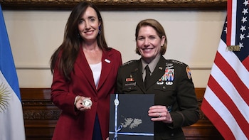 La vicepresidente Victoria Villarruel recibió