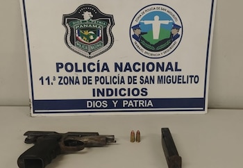 Decomiso de armas por parte de la Policía Nacional. (PN)