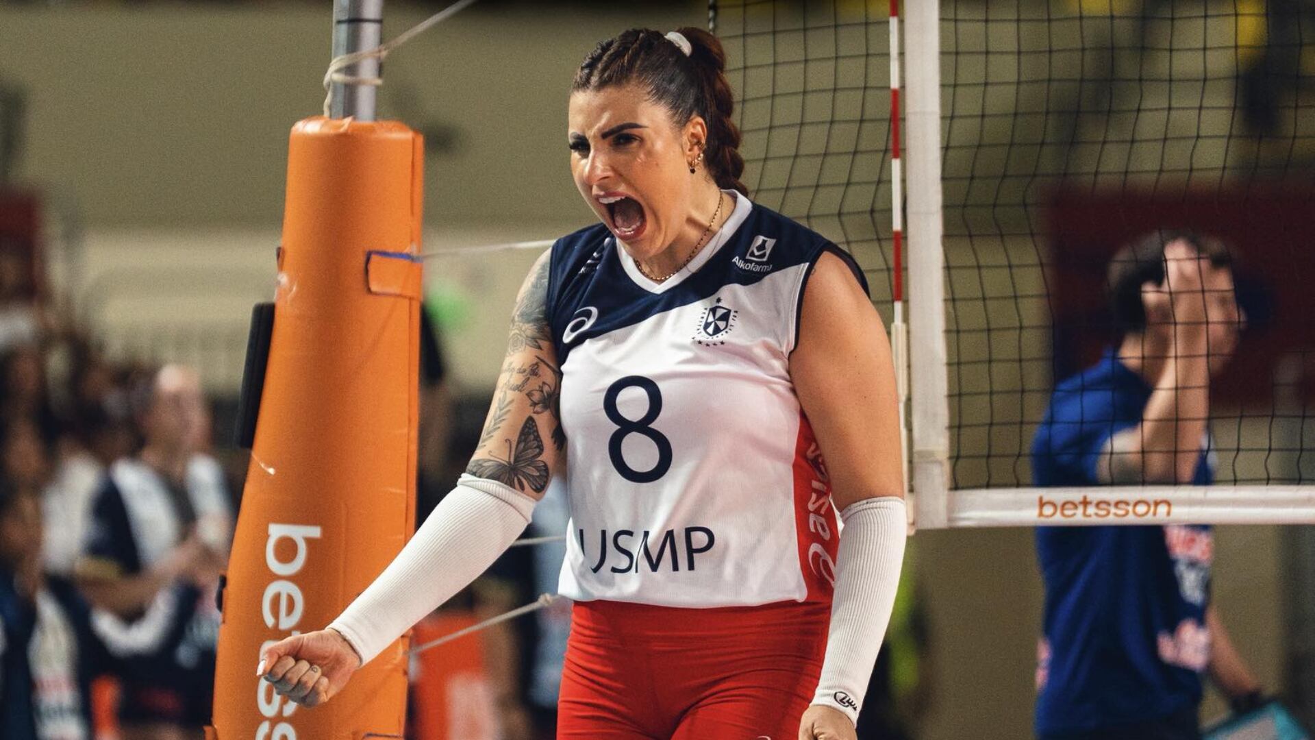 Fernanda Tomé es una de las figuras de San Martín para el Sudamericano de Clubes de Vóley 2026. Crédito: Prensa USMP