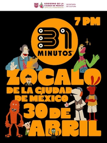 31 minutos dará un show gratuito en el Zócalo de la CDMX (Gob CDMX)