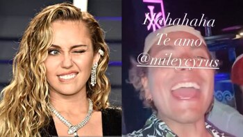 La reacción de Miley Cyrus