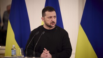 Volodimir Zelensky viajó a Davos