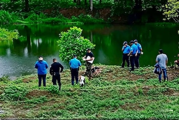La laguna artificial Las Vegas, en la zona 7 de Nueva Guinea, donde el cuerpo de la joven fue encontrado flotando en un saco tras un macabro intento de ocultamiento (Cortesía: Primerisima Nicaragua).