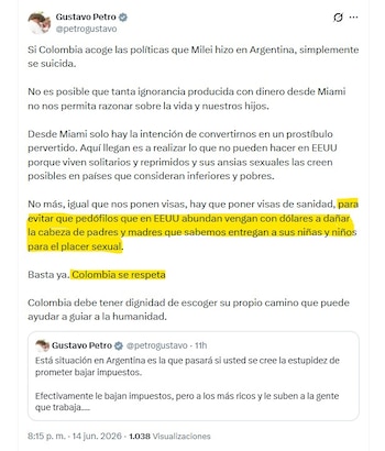 Uno de los apartados del mensaje de Gustavo Petro más comentados de su mensaje estuvo relacionado con la protección de niños, niñas y adolescentes - crédito @petrogustavo/X