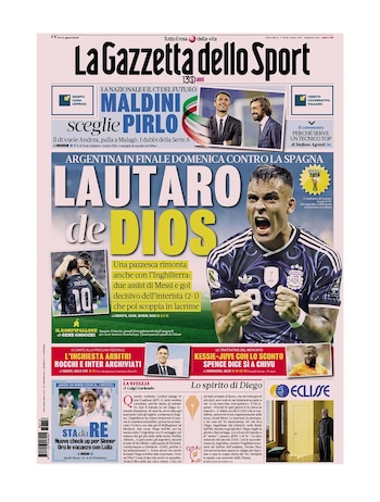 Portadas diarios del mundo Argentina vs Inglaterra