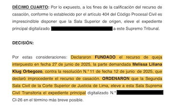 Corte Suprema acepta revisar caso de Jefferson Farfán contra Melissa Klug