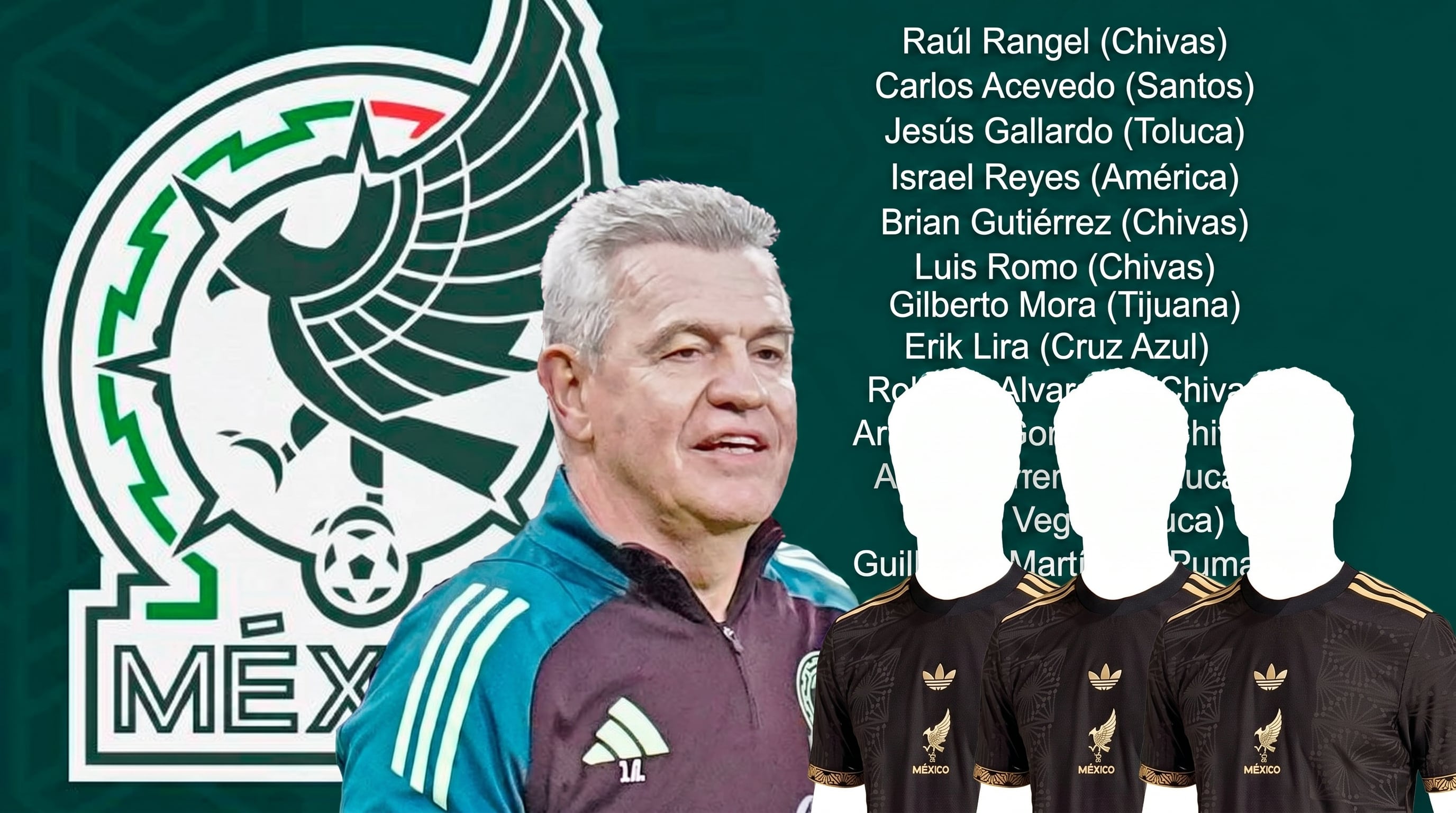 Javier Aguirre presentó a los primeros doce jugadores que conformarán la estructura central del Tri rumbo a la Copa Mundial de la FIFA celebrada en México. (Imagen Ilustrativa Infobae)