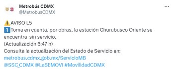 El Metrobús de la CDMX