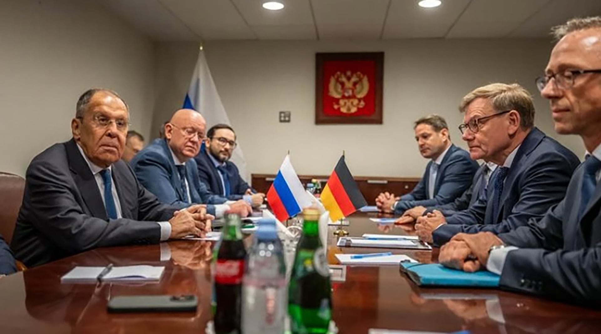 El canciller ruso Serguéi Lavrov se reunió con su par alemán, Johann Wadephul, en Nueva York