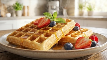 Así puede hacer unos wafles caseros en tan solo 15 minutos, aunque no tenga waflera