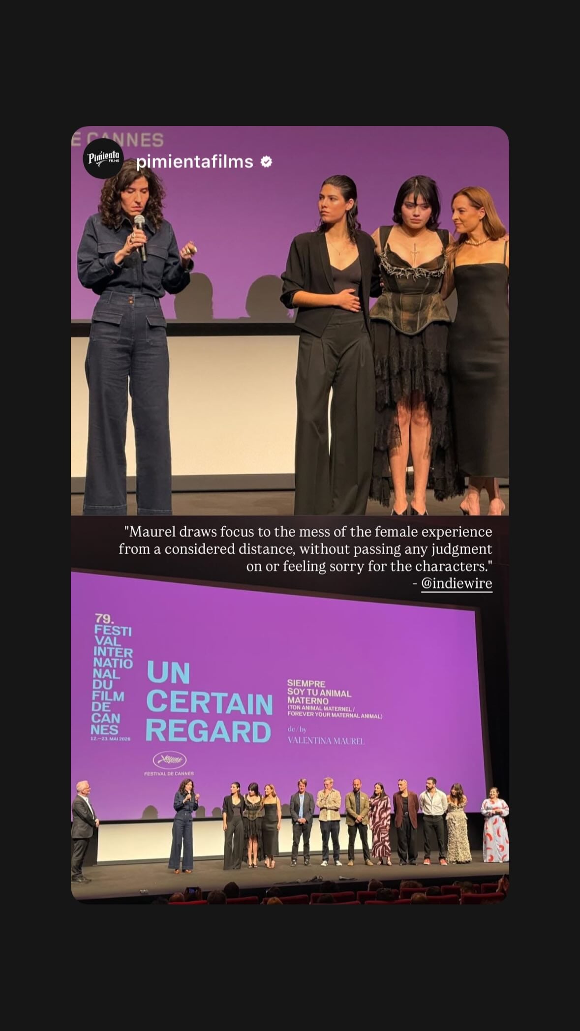 La directora Valentina Maurel y el equipo presentan