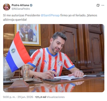 El tweet del vicepresidente Pedro Allian