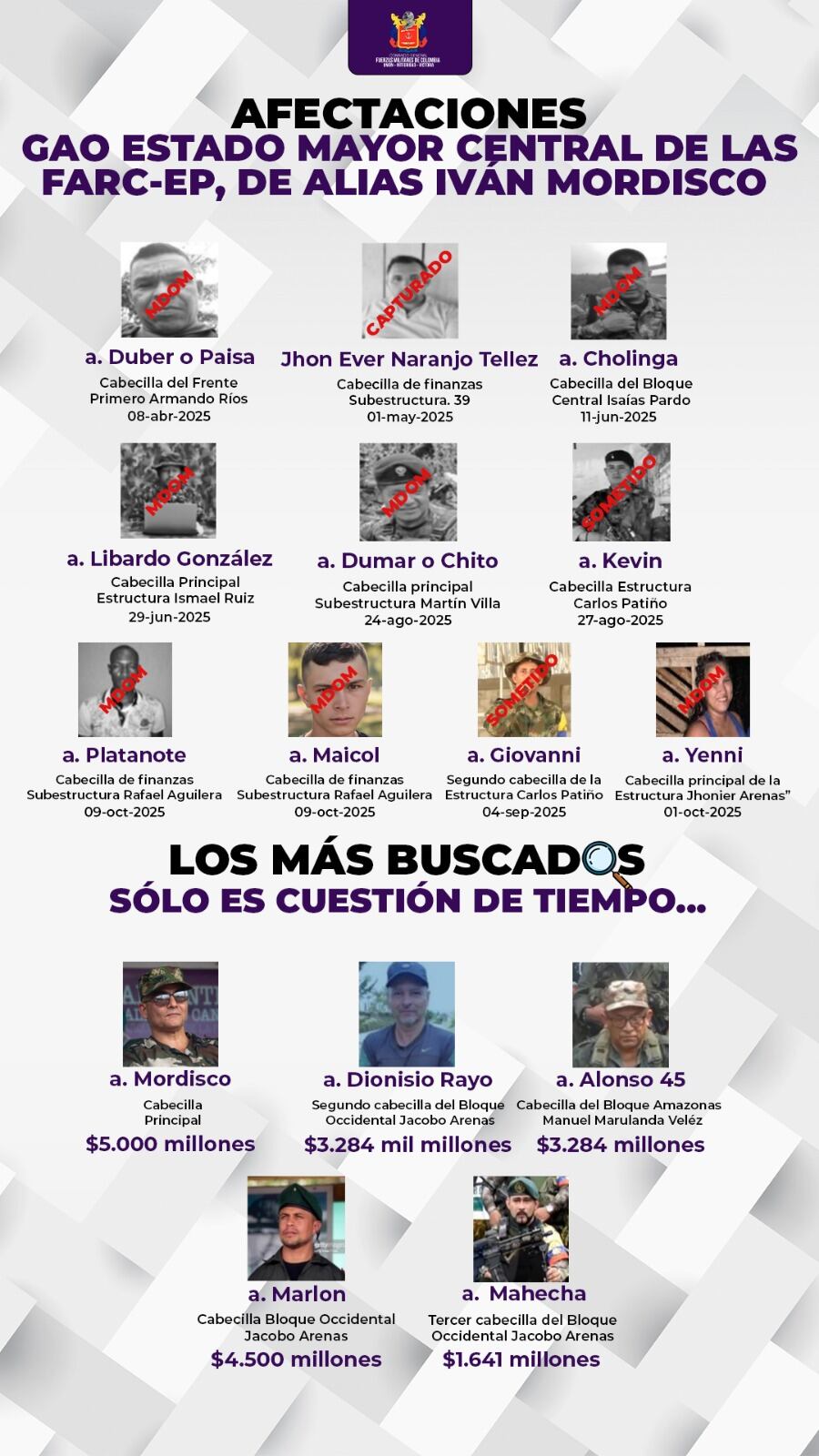 Fuerzas Militares de Colombia, Seguridad, Francisco Hernando Cubides Granados, Ejército Nacional, Colombia, Grupos armados, Derechos Humanos, Armada de Colombia, Fuerza Aeroespacial Colombiana