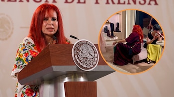 Layda Sansores es captada en exclusiva zona comercial de Madrid.
