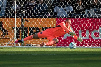 Luis Robles no pudo evitar la caída de su marco en dos ocasiones (Foto: Scott Taetsch-USA TODAY Sports)