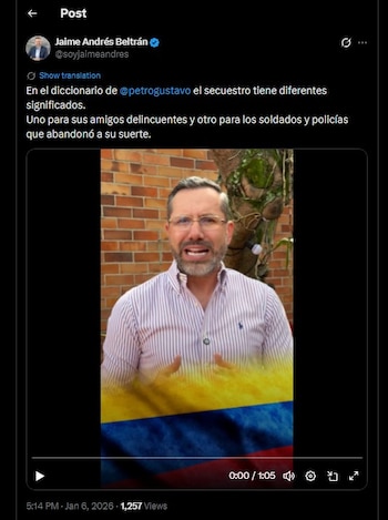 Jaime Andrés Beltrán criticó a