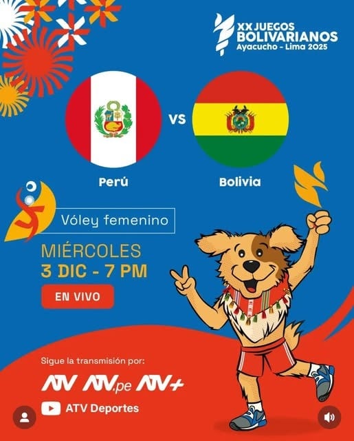 Dónde ver Perú vs Bolivia por los Juegos Bolivarianos 2025