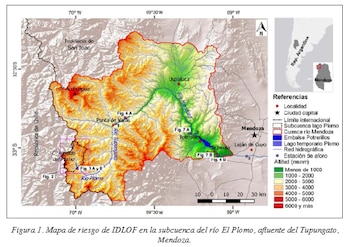 La región al norte de Mendoza de El Plomo también genera un riesgo latente