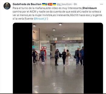 Sheinbaum fue captada en video