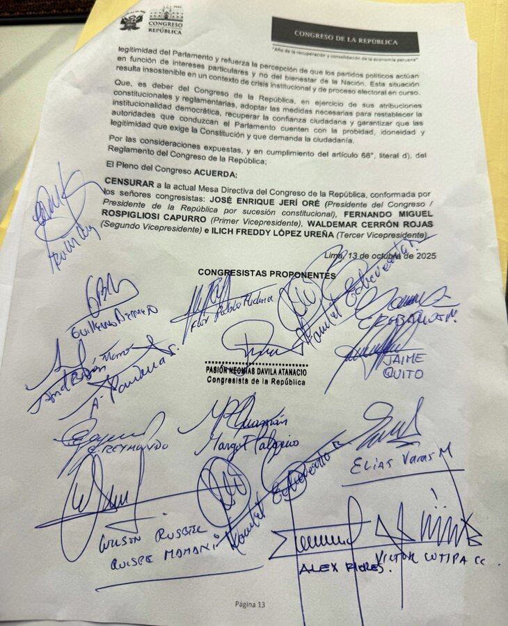 Moción de censura.