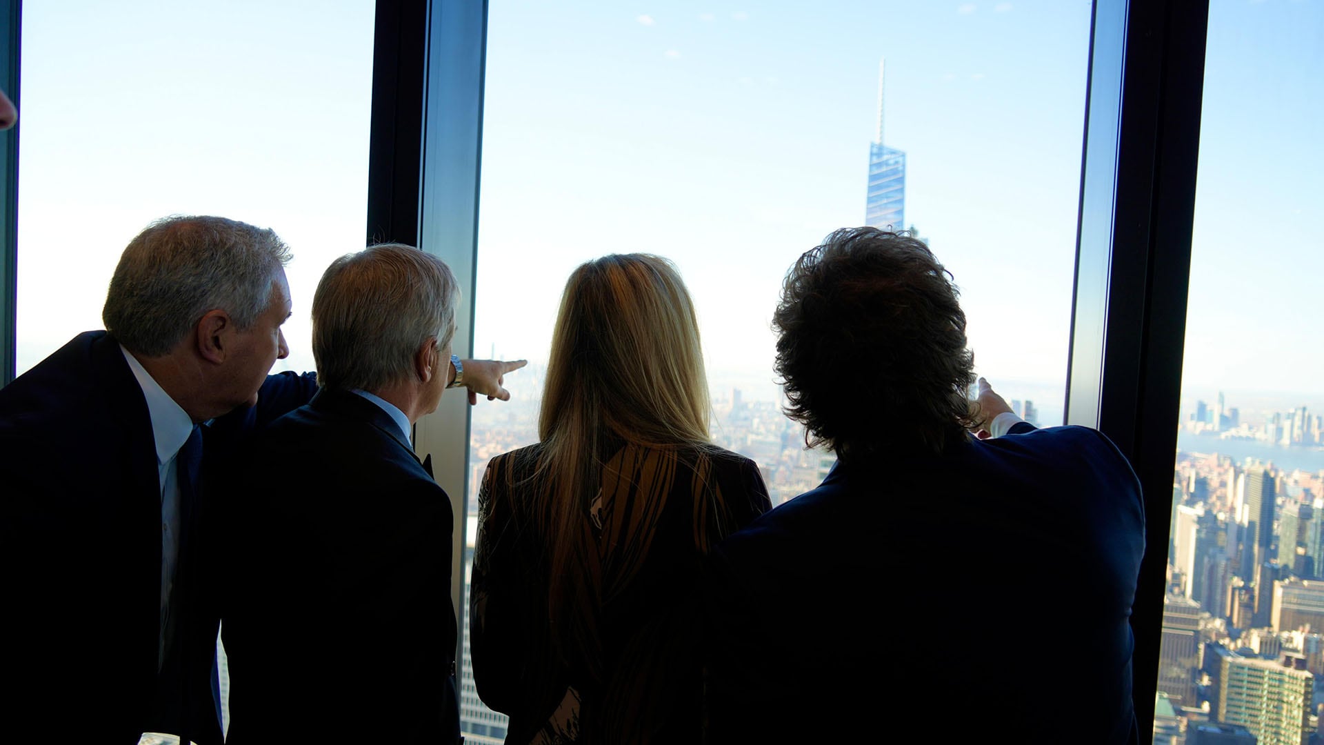 Quirno describe a Milei, Karina Milei y Caputo los iconos de Manhattan que se observan desde el despacho privado de Dimon, (New York, Estados Unidos)