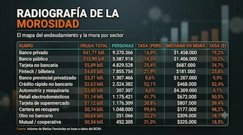 Catamarca y San Luis concentran altos niveles de irregularidad entre jóvenes con crédito, mientras la ciudad de Buenos Aires registra los valores más bajos