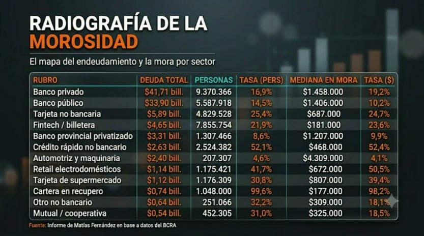 Catamarca y San Luis concentran altos niveles de irregularidad entre jóvenes con crédito, mientras la ciudad de Buenos Aires registra los valores más bajos
