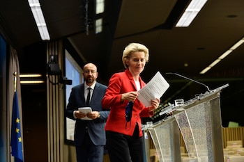 Charles Michel y Ursula von