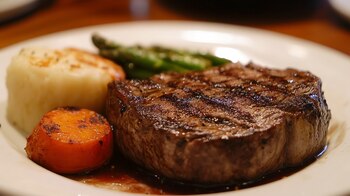 Las carnes y mariscos son