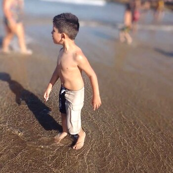 Luan en la playa