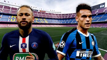 Neymar y Lautaro Martínez, los