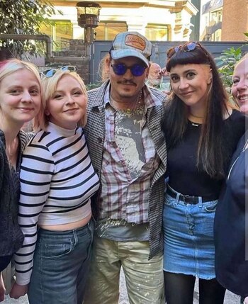 Ese día, Johnny Depp se