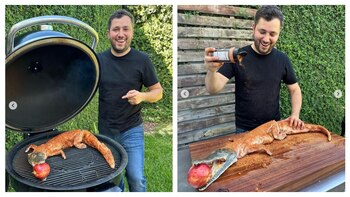 Un influencer mexicano cocinó cocodrilo