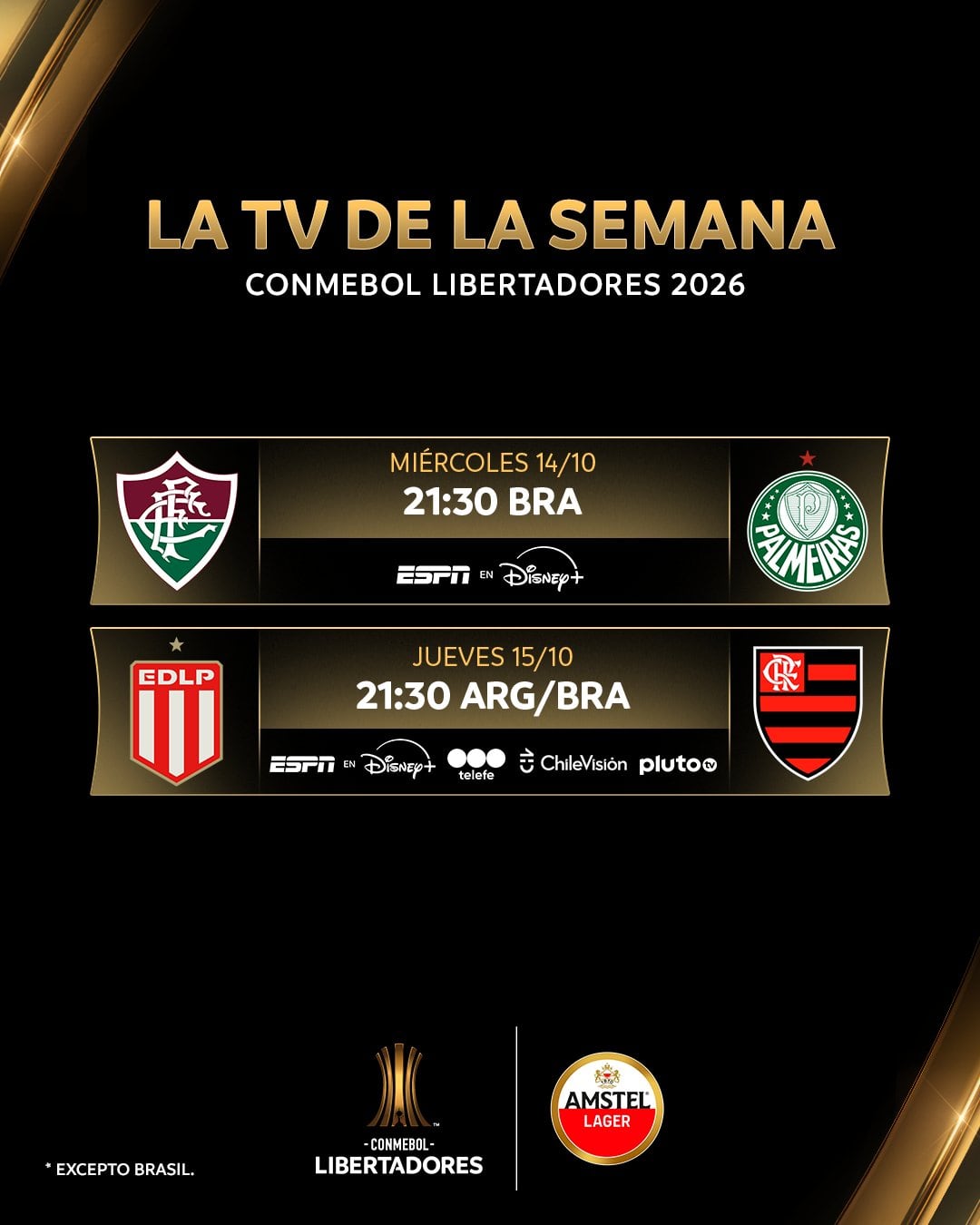 Estos son los horarios y canales de televisión en América Latina para las semifinales de la Copa Libertadores - crédito Conmebol