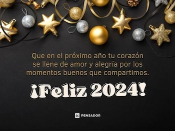 Postales de Año Nuevo 2024 para compartir por WhatsApp, Facebook, Twitter e Instagra | Canva/Pinterest/Google