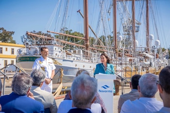 26/08/2026 La alcaldesa de San Fernando, Patricia Cavada, anuncia el Premio Cortes Isla de León a el buque escuela Juan Sebastián Elcano.
POLITICA
AYUNTAMIENTO DE SAN FERNANDO